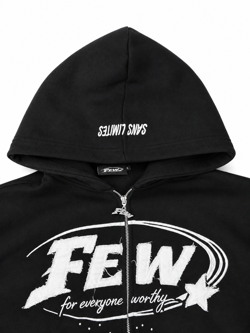 FEW Zip Up Hoodie (Black)